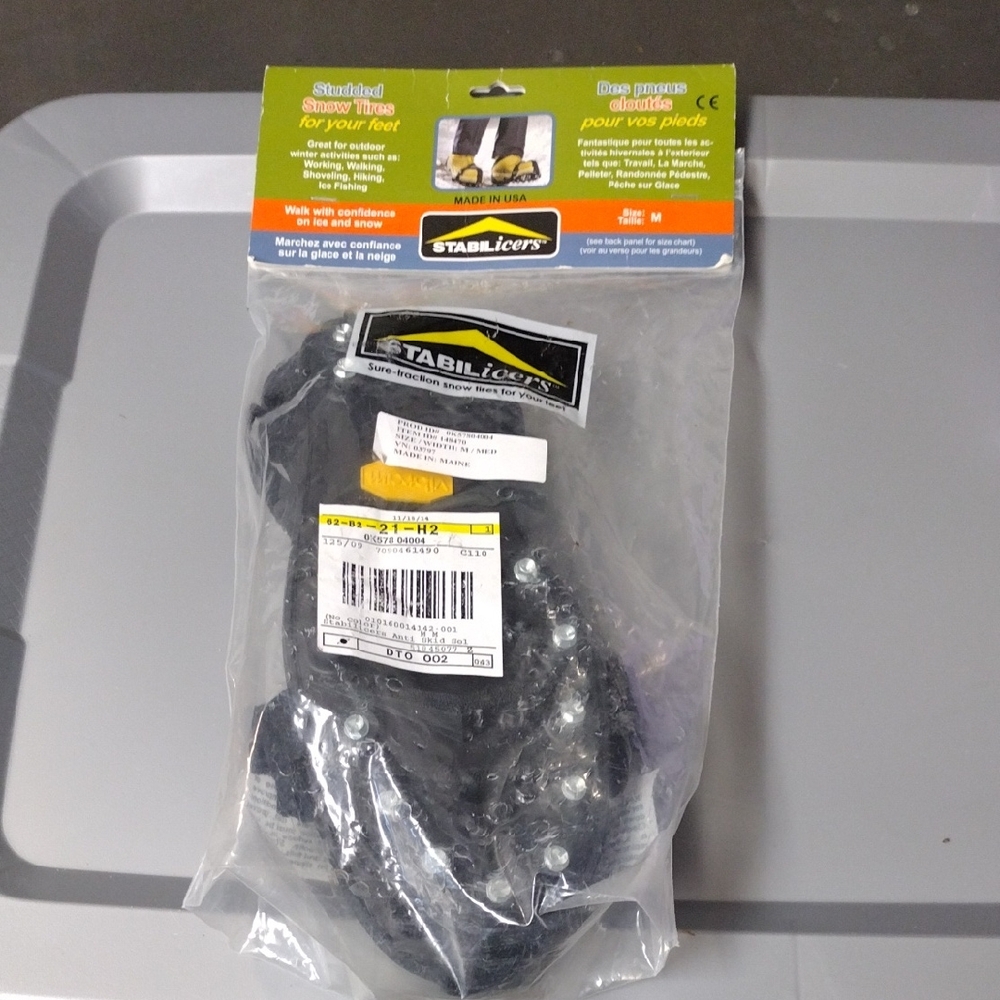 Black Stabilicers Snow Traction Cleats Medium